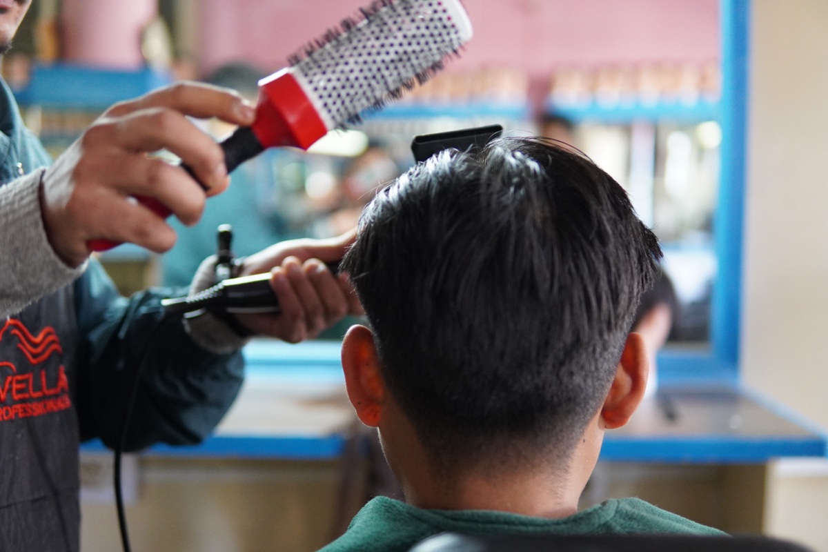 Hair styling demonstration